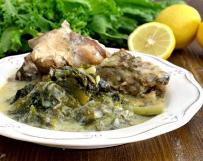 Corfu Recipes - Arnaki Fricassee - Lamb with Vegetables