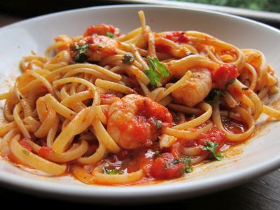 Spaghetti with Prawns