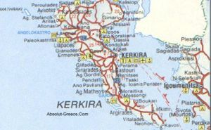 A map of Corfu